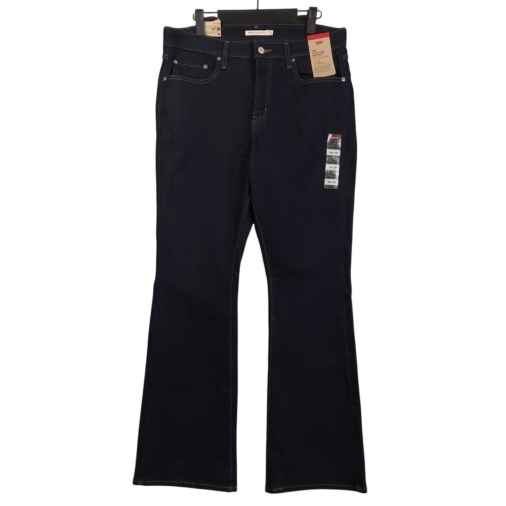 Levi's 725 High Rise Bootcut Jeans Womens 32x30 Dark Indigo Stellar Stretch